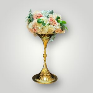 Gold Çiçekli Mini Vazo