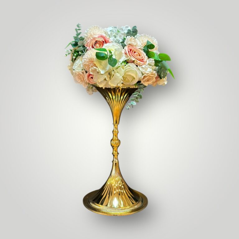 Gold Çiçekli Mini Vazo